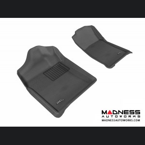 Chevrolet/ GMC Silverado/ Sierra Regular Cab Floor Mats (Set of 2) - Front - Black by 3D MAXpider (2007-2013)